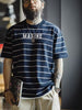 Herren Gestreiftes T-Shirt mit Print