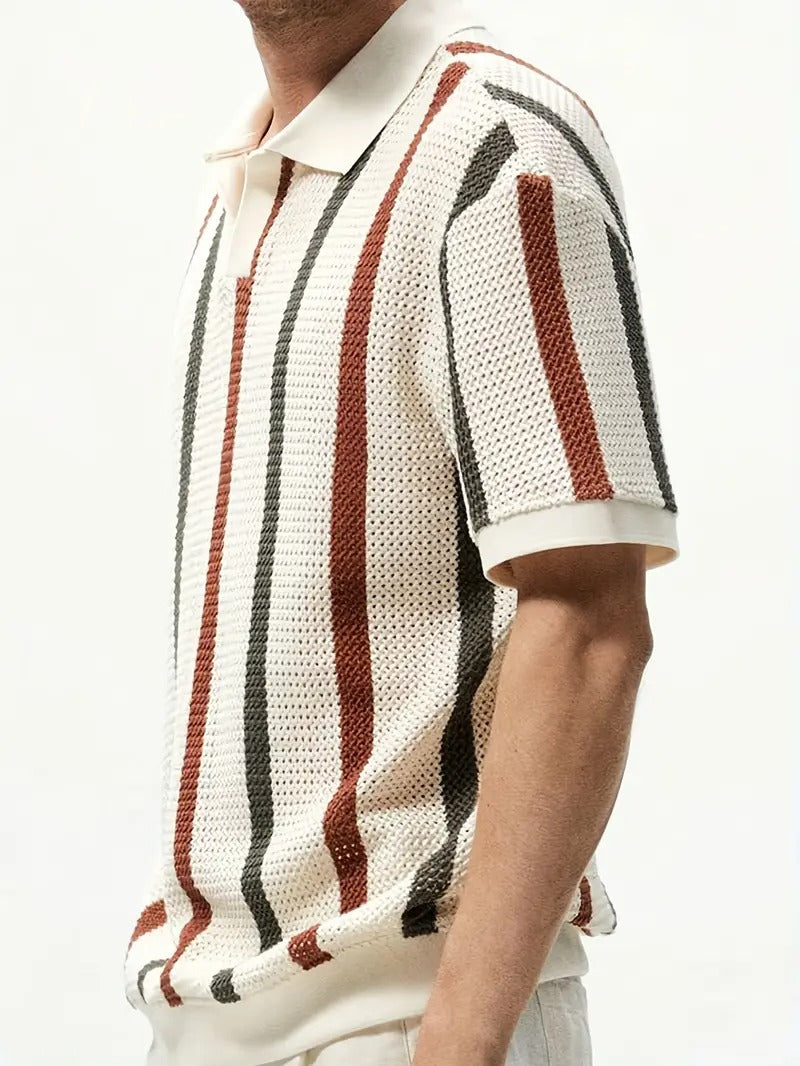 Herren Kurzarmshirt mit Streifen
