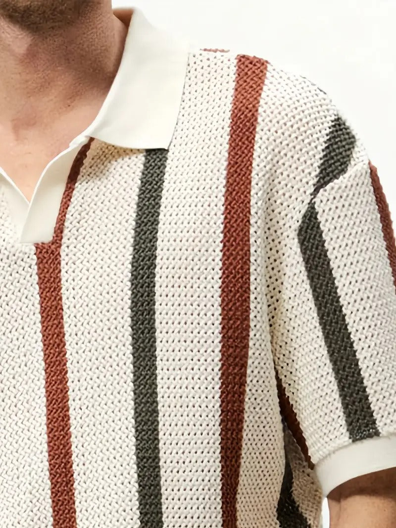 Herren Kurzarmshirt mit Streifen