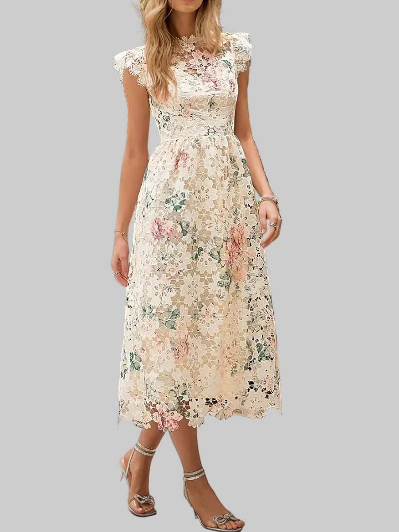 Women’s Lace Dress with Floral Pattern